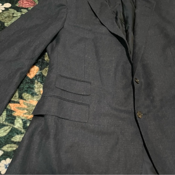 Ralph Lauren Purple Label Mens Navy Wool/Linen/Silk Blend Blazer- Sz 44R (Read) - Picture 10 of 13